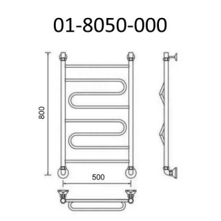 Полотенцесушитель водяной Маргроид В1 Р80*50 хром 01-8050-000